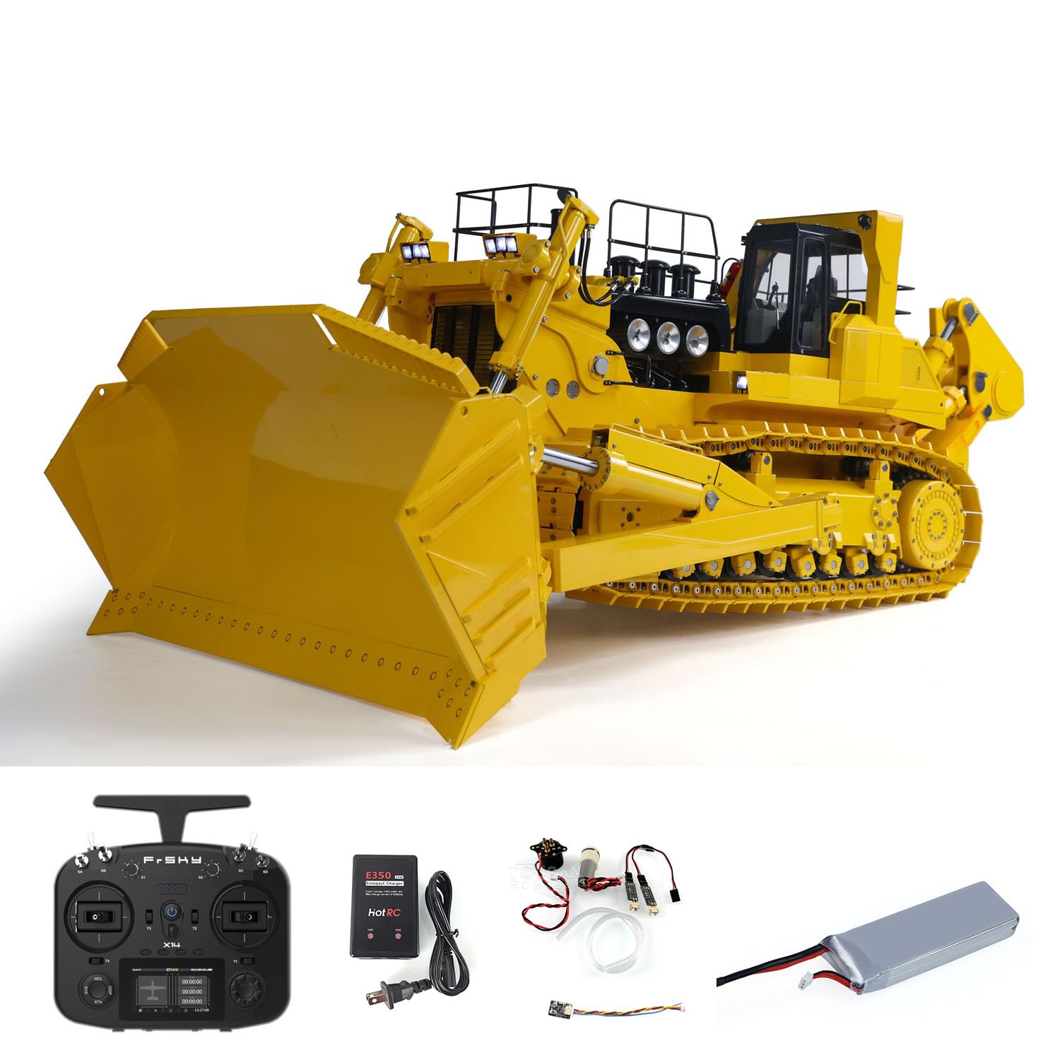 Amazon.com: wheelfun Metal JDMODEL 1/14 RC Hydraulic Bulldozer 575